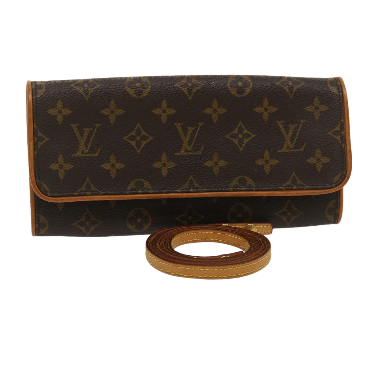 LOUIS VUITTON Monogram Pochette Twin GM Shoulder Bag M51852 LV ro299