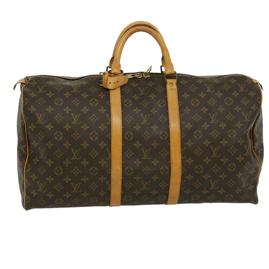 LOUIS VUITTON Monogram Keepall 55 Boston Bag M41424 LV ro303