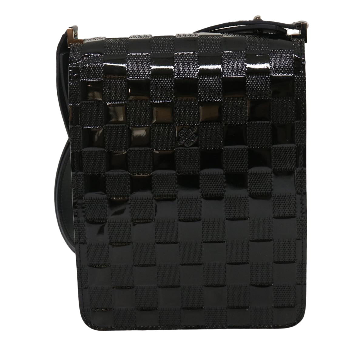 LOUIS VUITTON Damier Vernis Club Shoulder Bag Black M92129 LV ro342