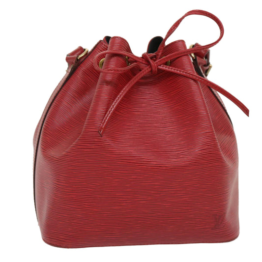 LOUIS VUITTON Epi Petit Noe Shoulder Bag Red M44107 LV ro354