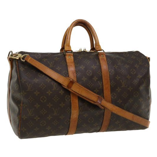 LOUIS VUITTON Monogram Keepall Bandouliere 45 Boston Bag M41418 LV ro768