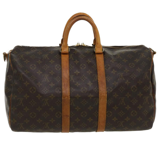 LOUIS VUITTON Monogram Keepall Bandouliere 45 Boston Bag M41418 LV ro768