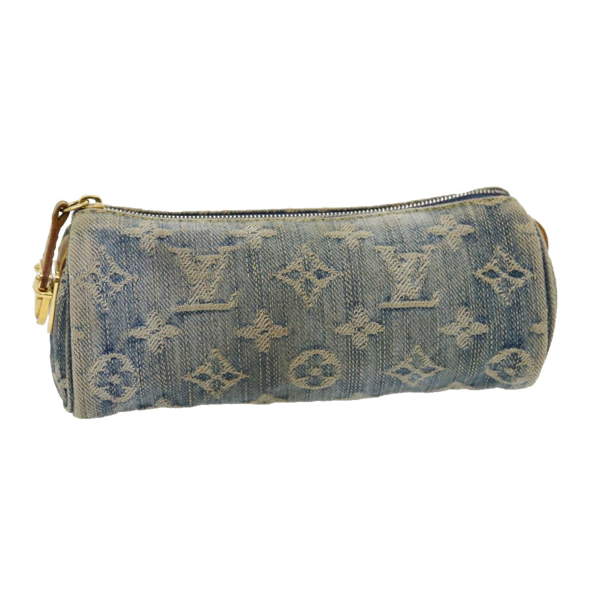 LOUIS VUITTON Monogram Denim Trousse Speedy GM Pouch Blue M95081 LV rz421