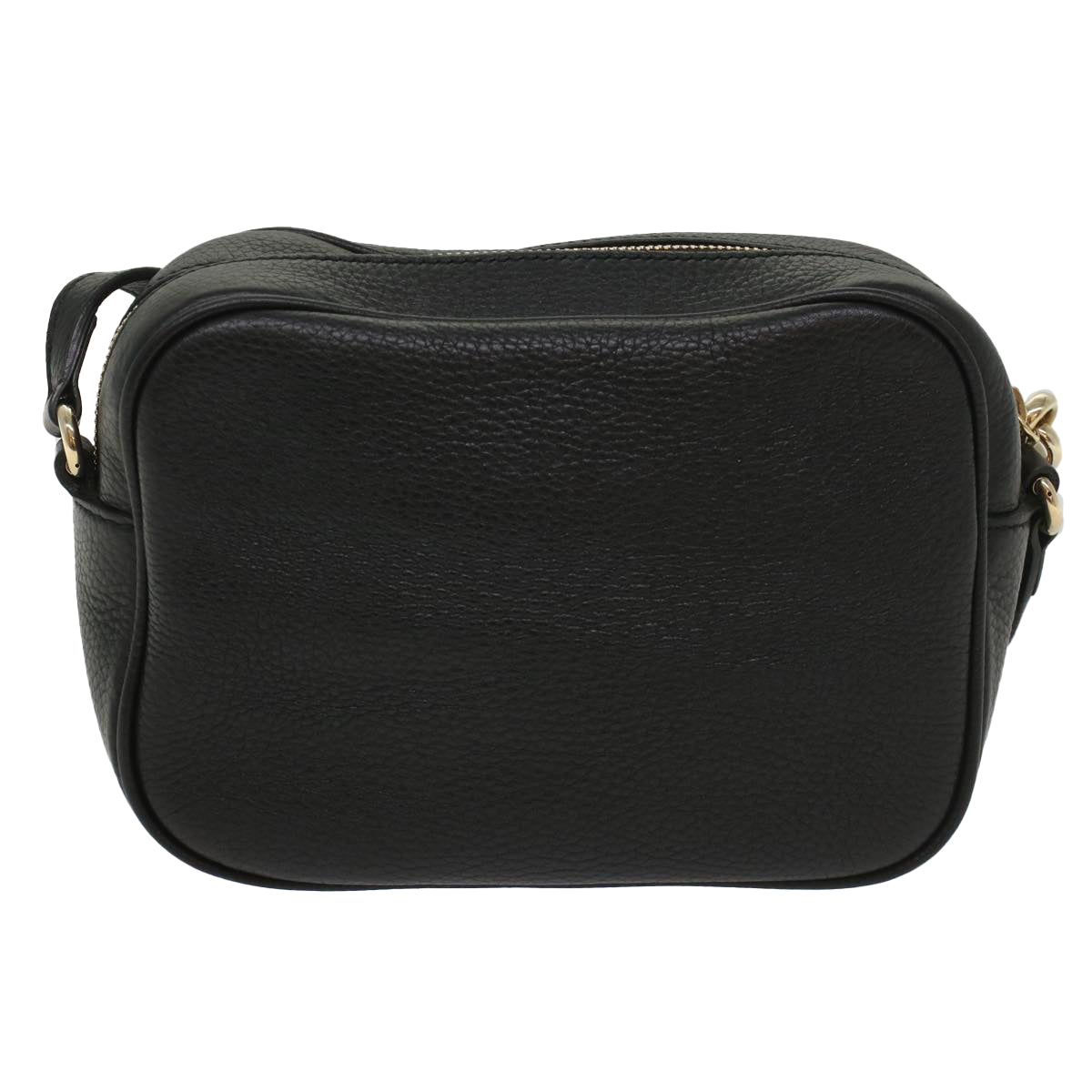 Luxury Gucci Soho Shoulder Bag Leather Black 308364  S236