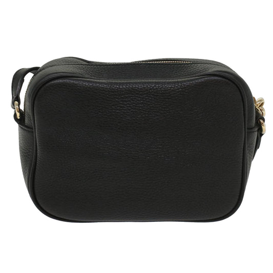 Luxury Gucci Soho Shoulder Bag Leather Black 308364  S236