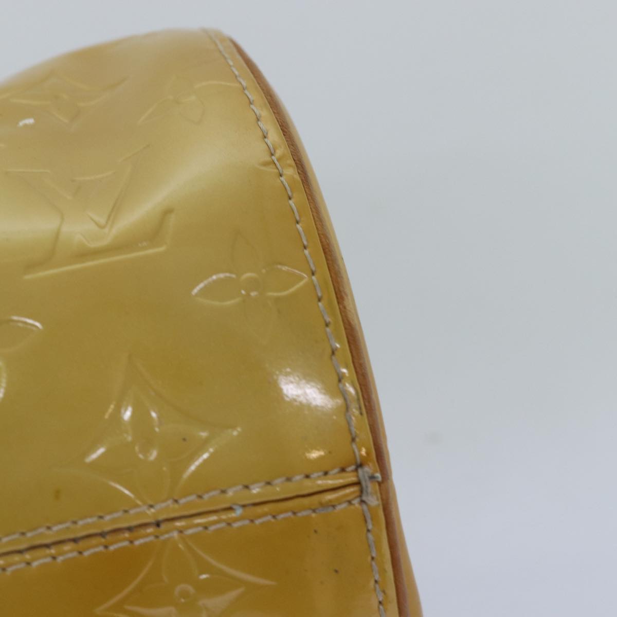 LOUIS VUITTON Monogram Vernis Bedford Hand Bag Beige M91006 LV tb1087