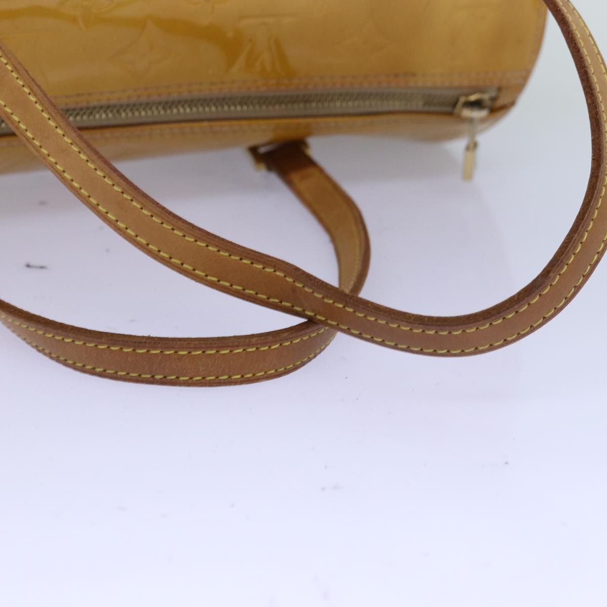 LOUIS VUITTON Monogram Vernis Bedford Hand Bag Beige M91006 LV tb1087