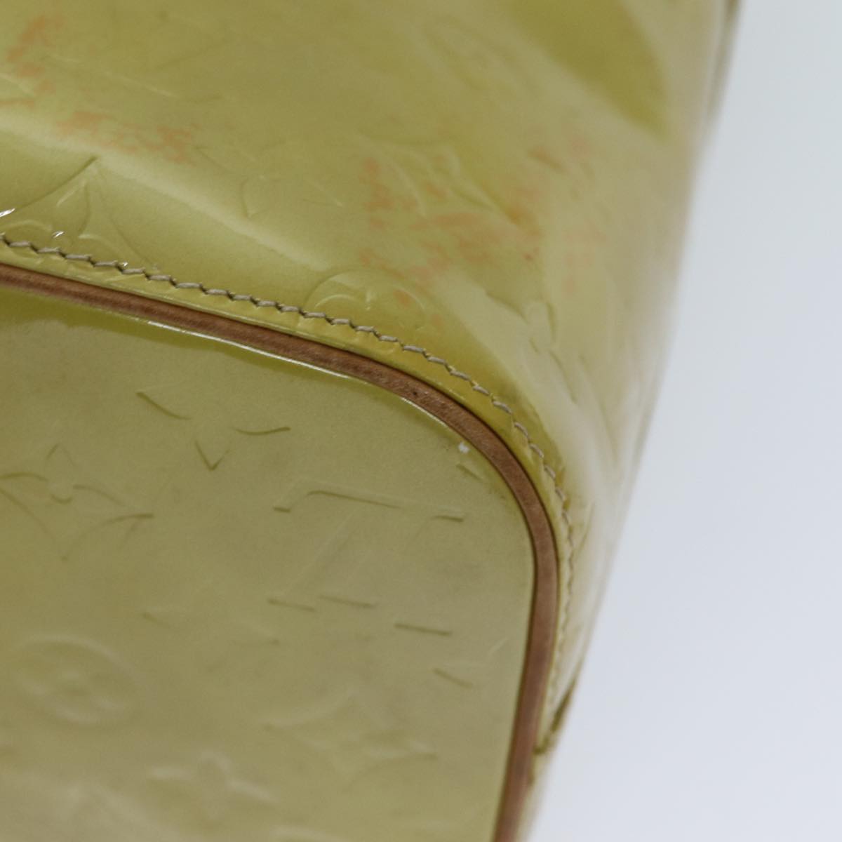LOUIS VUITTON Monogram Vernis Houston Hand Bag Beige M91004 LV tb1093
