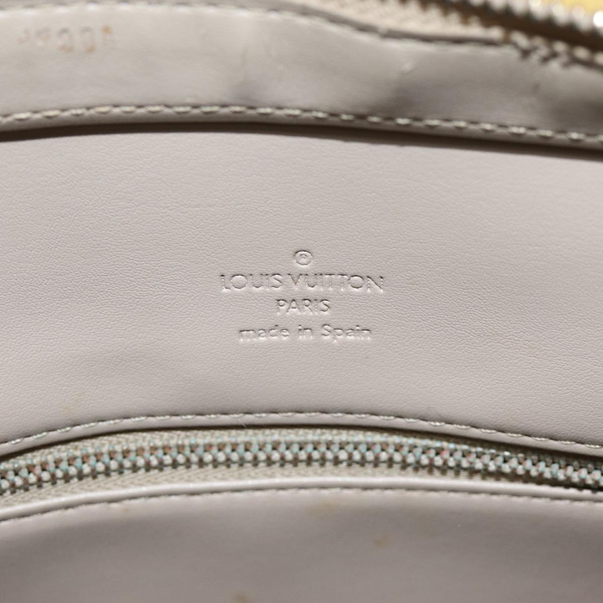 LOUIS VUITTON Monogram Vernis Houston Hand Bag Beige M91004 LV tb1093