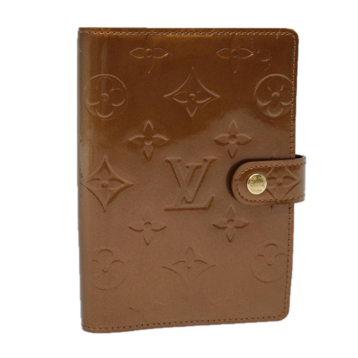 LOUIS VUITTON Vernis Agenda PM Day Planner Cover Bronze R21004 LV tb1191