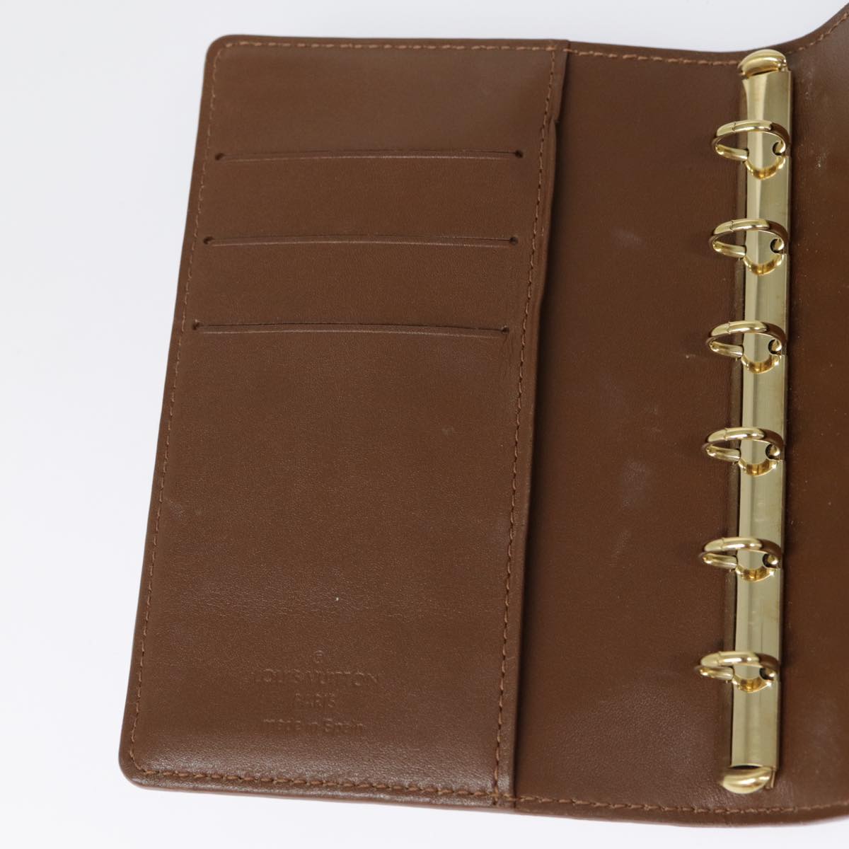 LOUIS VUITTON Vernis Agenda PM Day Planner Cover Bronze R21004 LV tb1191