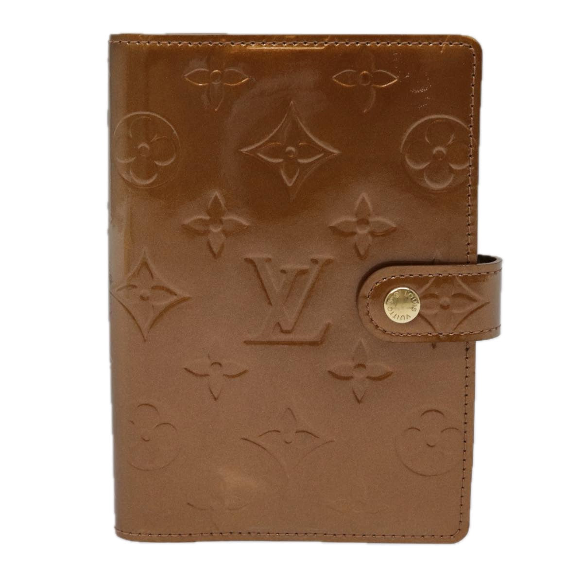 LOUIS VUITTON Vernis Agenda PM Day Planner Cover Bronze R21004 LV tb1191