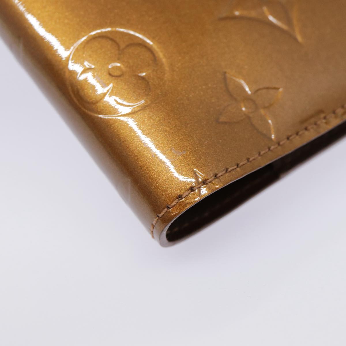 LOUIS VUITTON Vernis Agenda PM Day Planner Cover Bronze R21004 LV tb1191