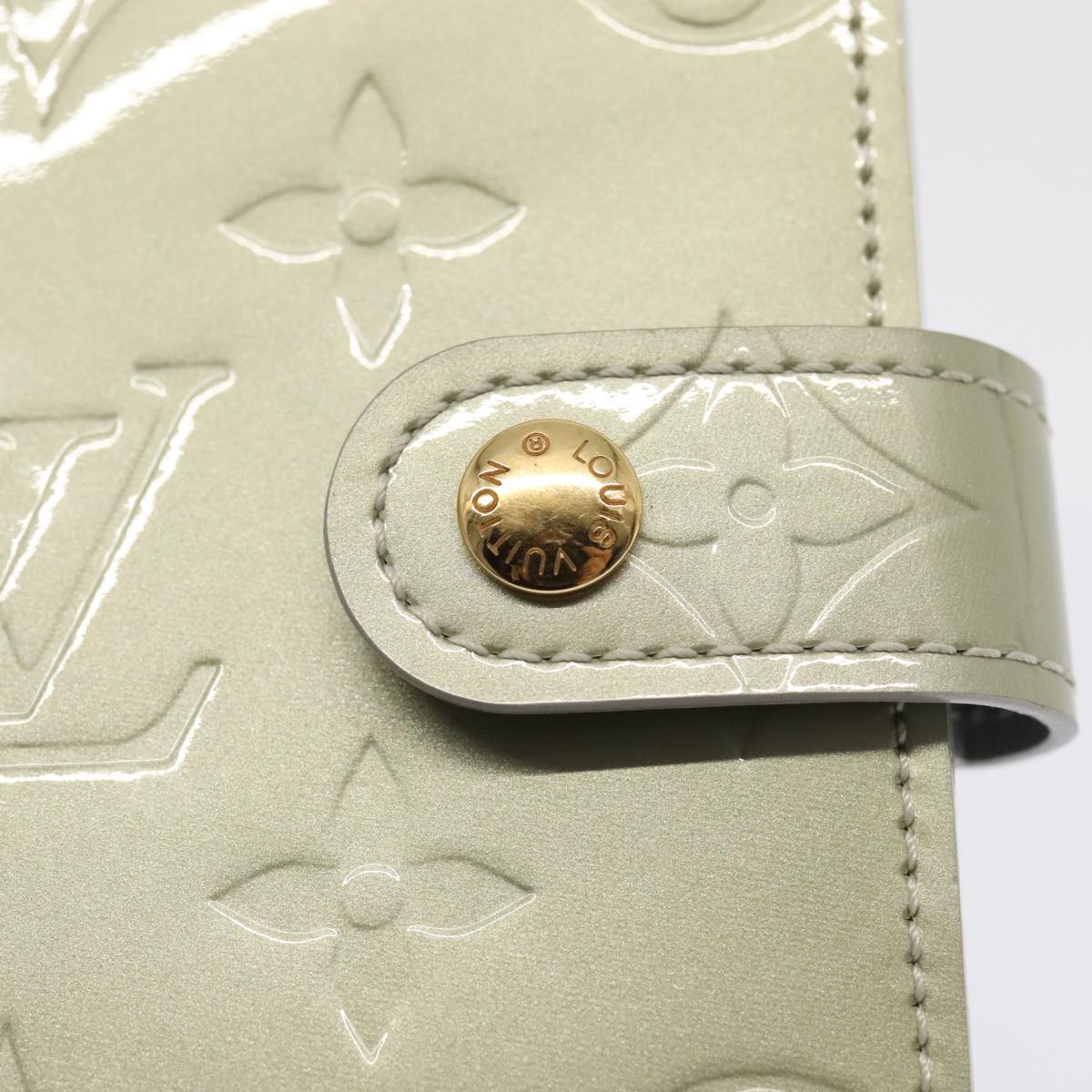 LOUIS VUITTON Vernis Agenda PM Day Planner Cover Gris R21001 LV tb1193