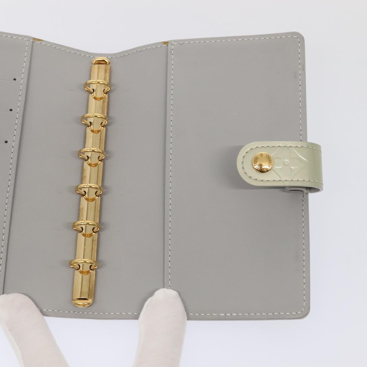 LOUIS VUITTON Vernis Agenda PM Day Planner Cover Gris R21001 LV tb1193