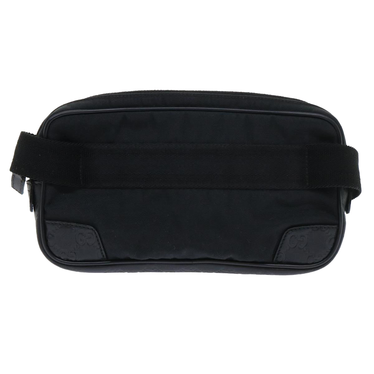 Luxury Gucci Guccissima Waist bag Nylon Leather Black 162417  tb905