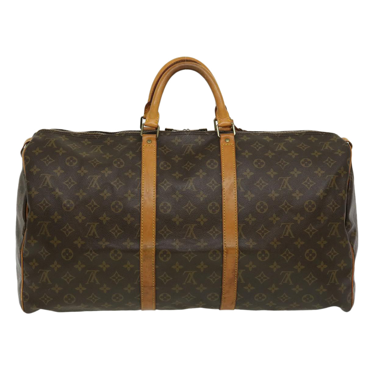 LOUIS VUITTON Monogram Keepall 55 Boston Bag M41424 LV th2686