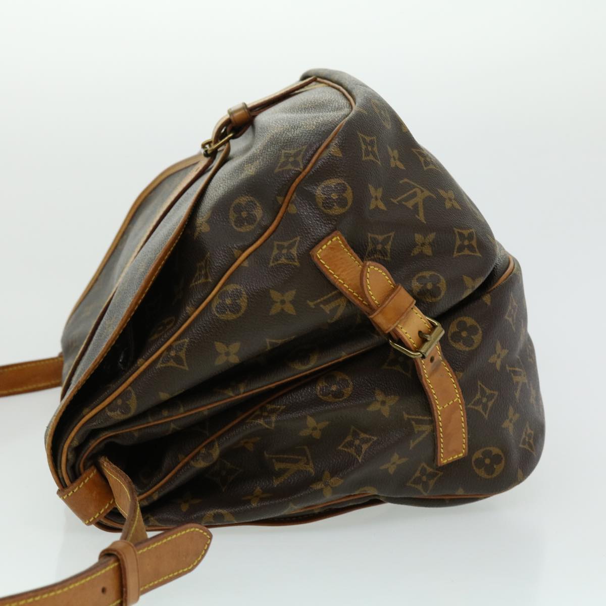 LOUIS VUITTON Monogram Saumur 35 Shoulder Bag M42254 LV th2826