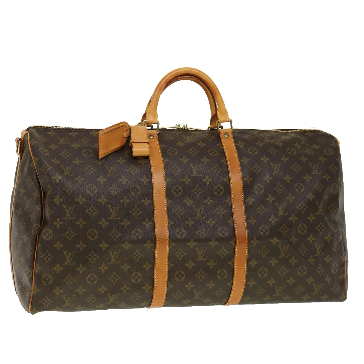 LOUIS VUITTON Monogram Keepall Bandouliere 60 Boston Bag M41412 LV th2831