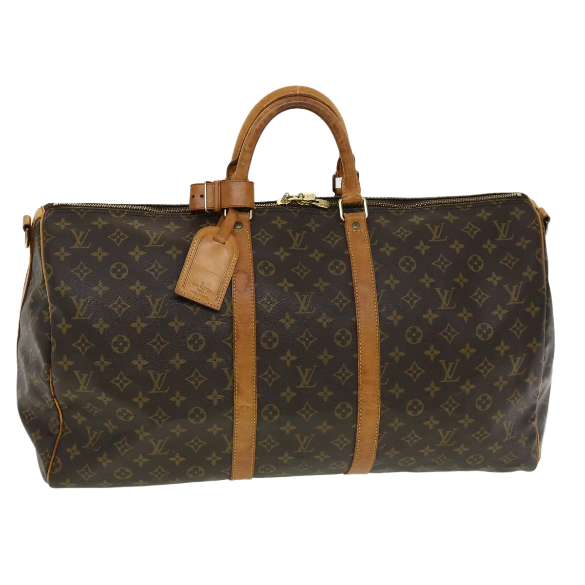 LOUIS VUITTON Monogram Keepall Bandouliere 55 Boston Bag M41414 LV th2911