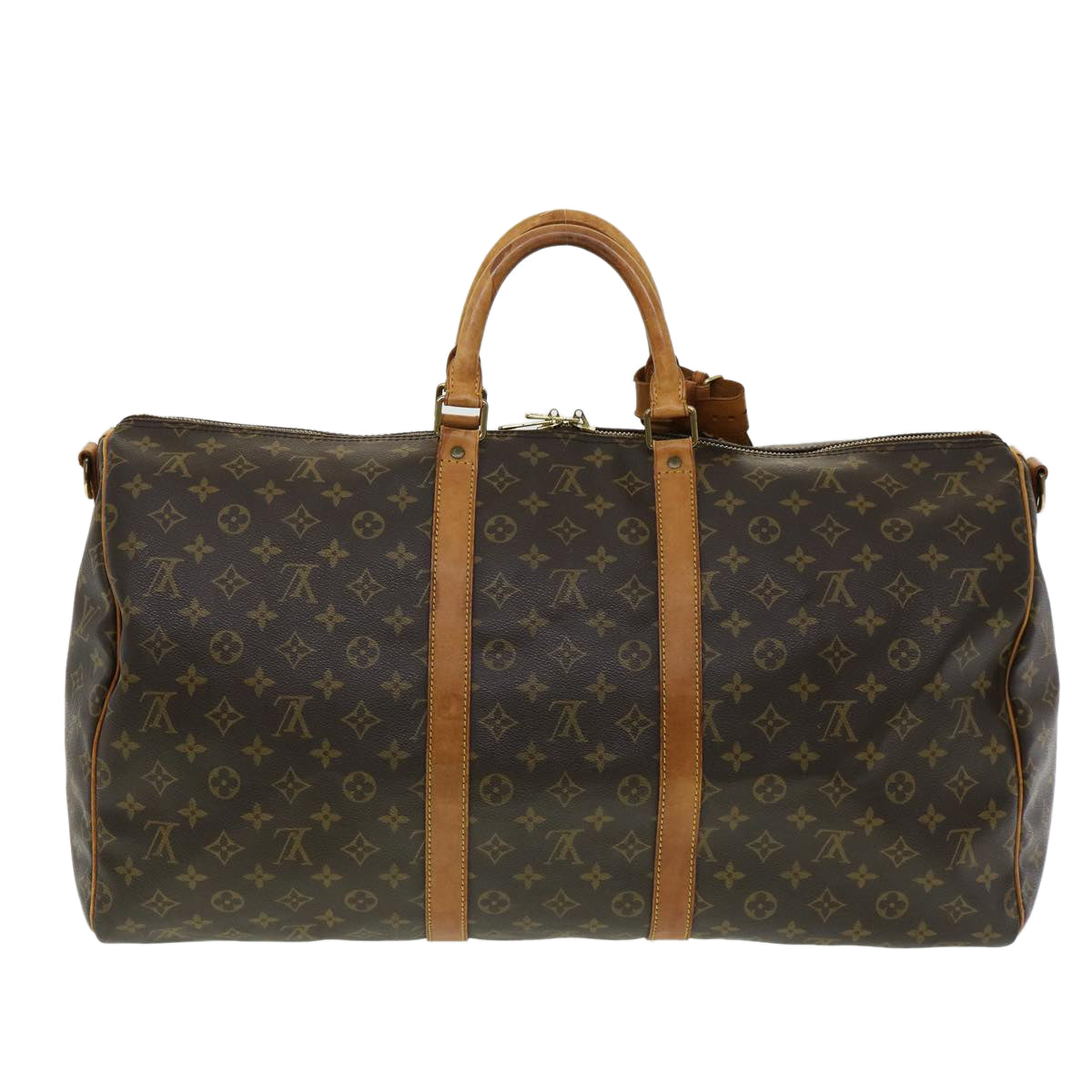 LOUIS VUITTON Monogram Keepall Bandouliere 55 Boston Bag M41414 LV th2911