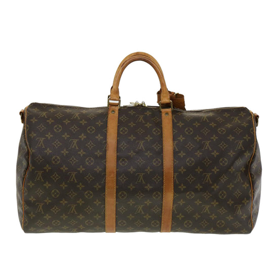 LOUIS VUITTON Monogram Keepall Bandouliere 55 Boston Bag M41414 LV th2911