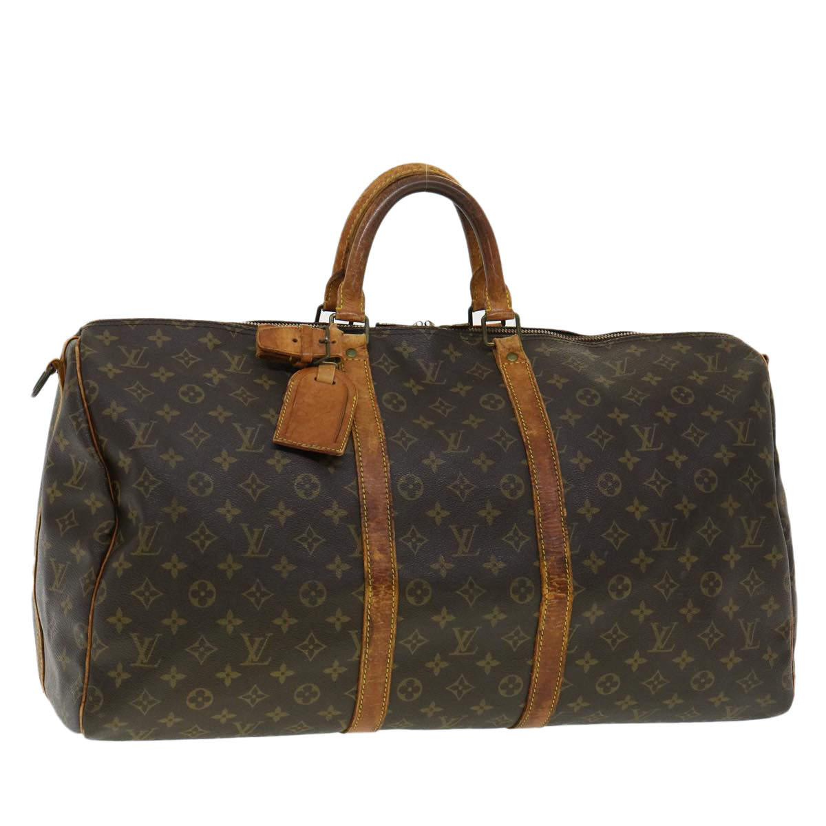 LOUIS VUITTON Monogram Keepall Bandouliere 55 Boston Bag M41414 LV th2934