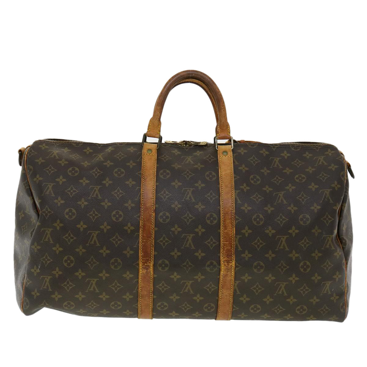 LOUIS VUITTON Monogram Keepall Bandouliere 55 Boston Bag M41414 LV th2934
