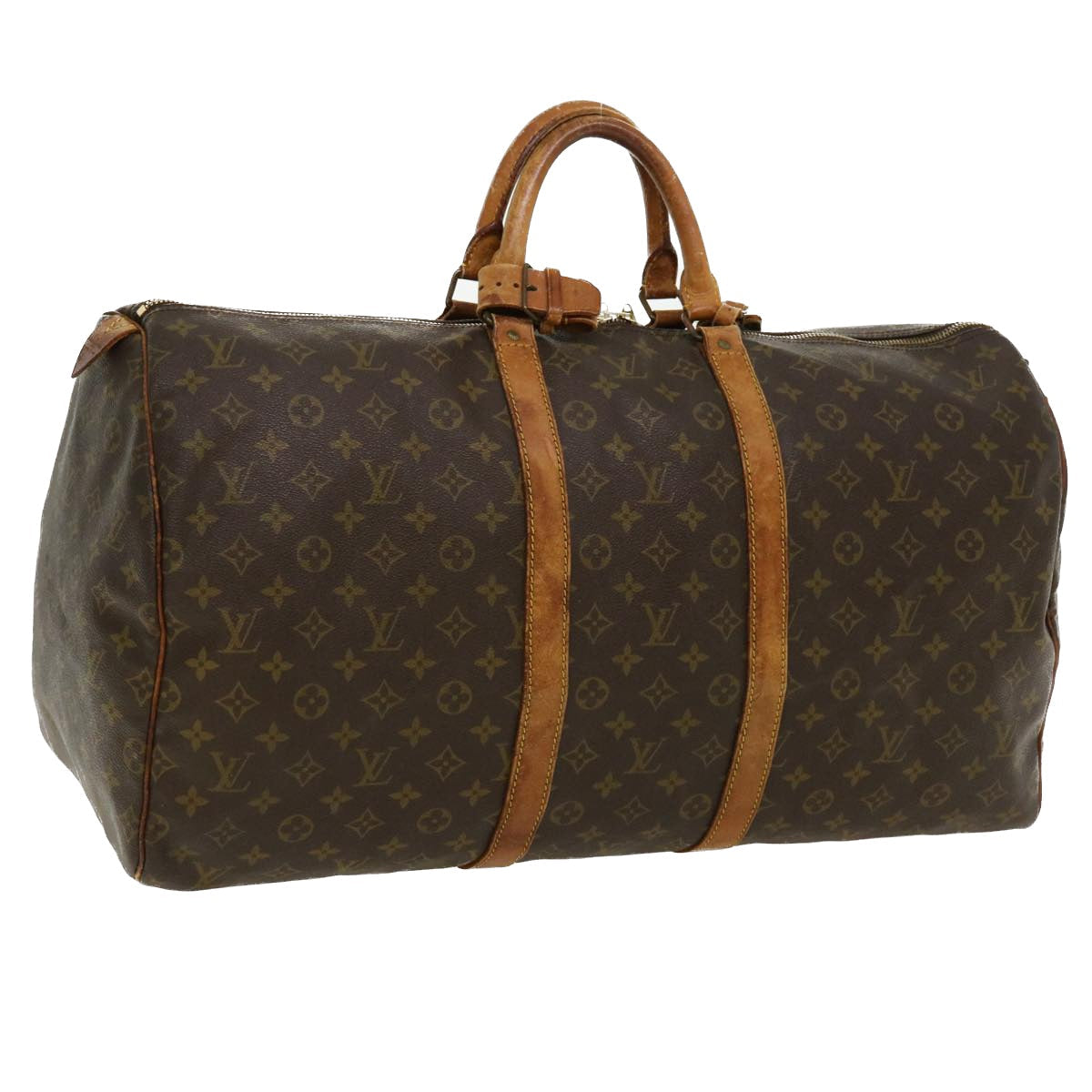 LOUIS VUITTON Monogram Keepall 55 Boston Bag M41424 LV th3275