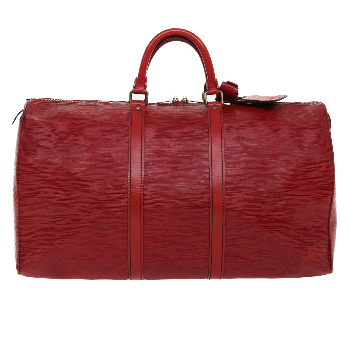 LOUIS VUITTON Epi Keepall 50 Boston Bag Red M42967 LV th3286