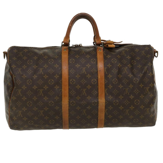 LOUIS VUITTON Monogram Keepall Bandouliere 55 Boston Bag M41414 LV th3318