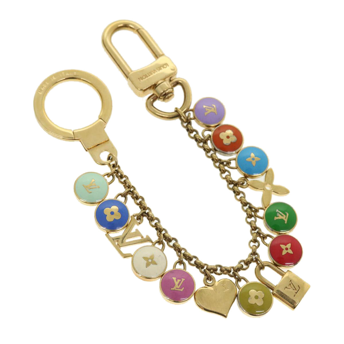 LOUIS VUITTON Porte Cles Chainne Pastilles Charm Multicolor M65380 th3346