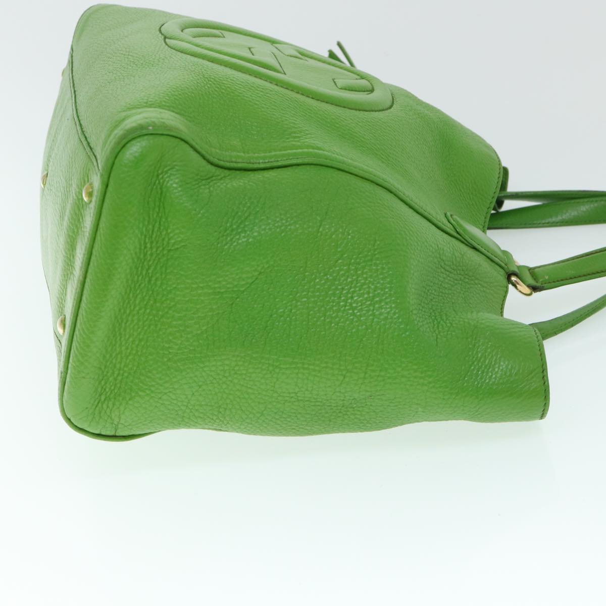 Luxury Gucci Soho Shoulder Bag Leather Gray Green 282309  th4056