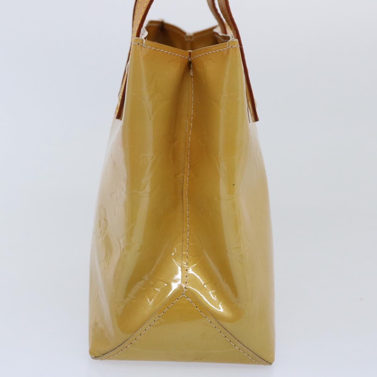 LOUIS VUITTON Monogram Vernis Reade PM Hand Bag Beige M91334 LV th4367