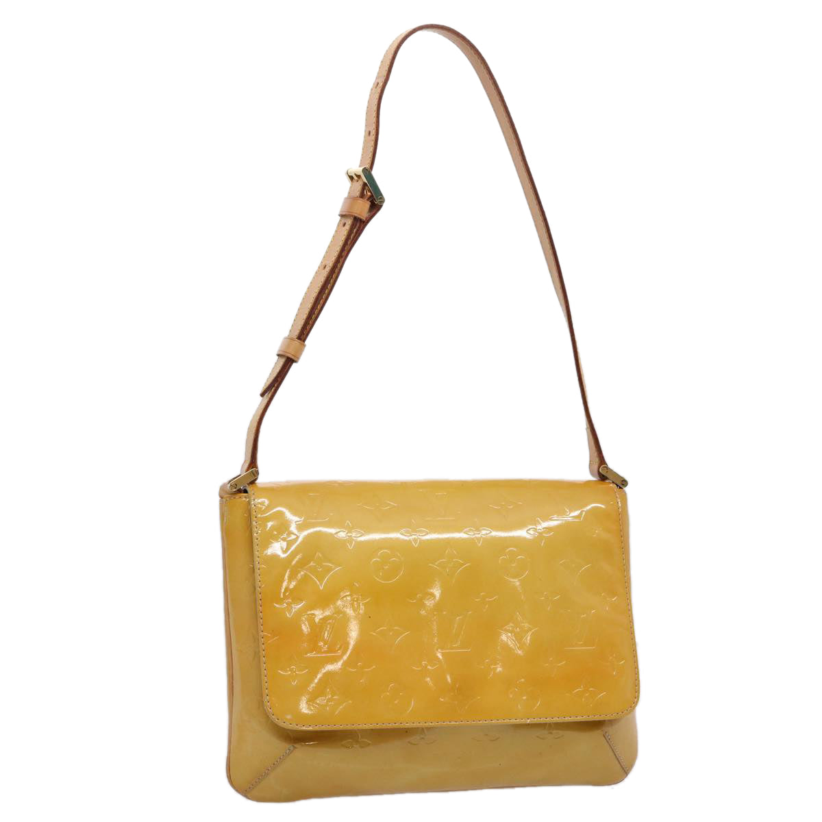 LOUIS VUITTON Monogram Vernis Thompson Street Bag Beige M91301 LV th4369