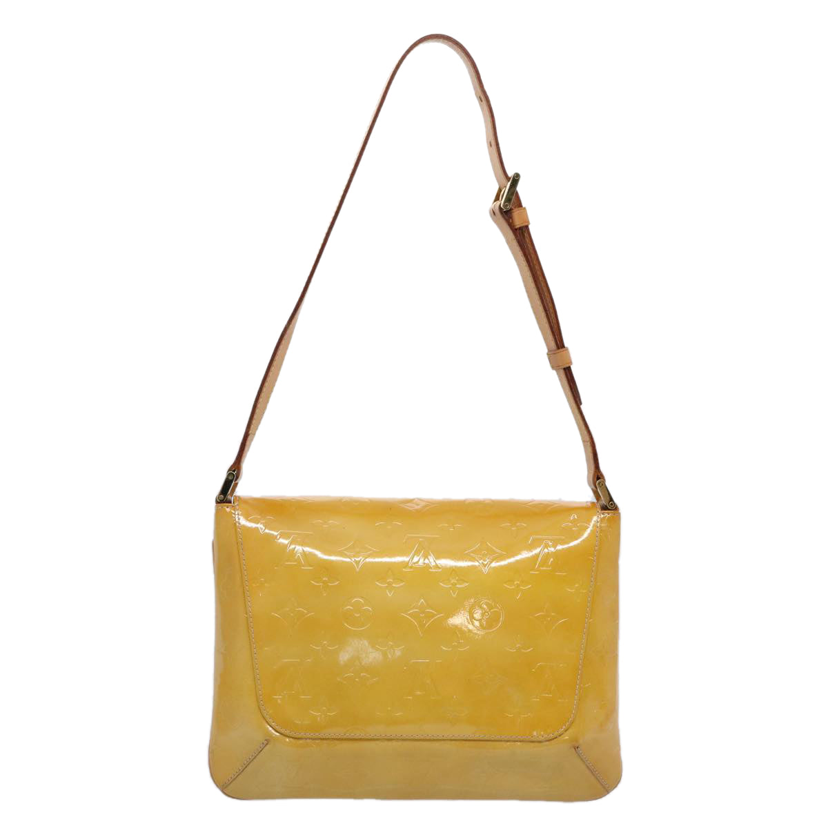 LOUIS VUITTON Monogram Vernis Thompson Street Bag Beige M91301 LV th4369