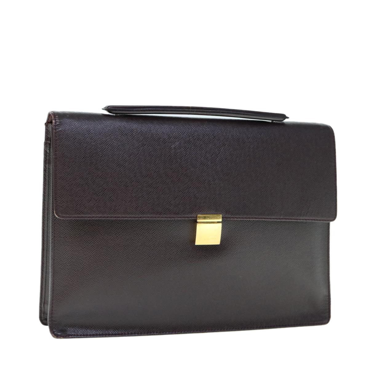 LOUIS VUITTON Taiga Porte Documents Angara Bag Acajou M30776 LV th4371