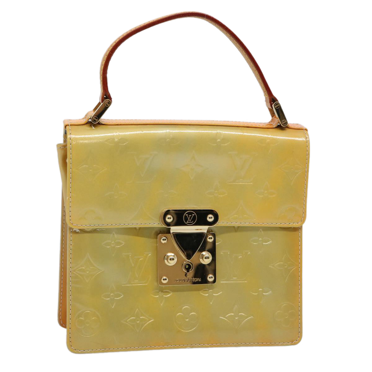 LOUIS VUITTON Monogram Vernis Spring Street Hand Bag Gris M91029 LV th4382