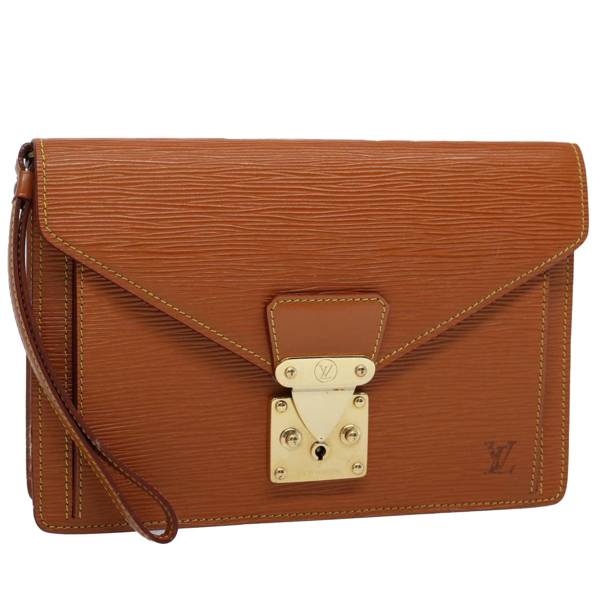 LOUIS VUITTON Epi Serie Dragonne Hand Bag Brown M52618 LV th4419