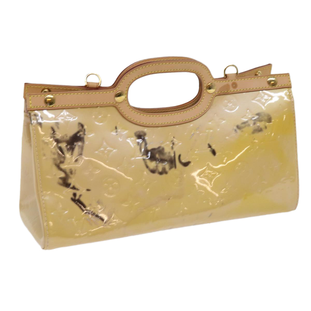 LOUIS VUITTON Monogram Vernis Roxbury Drive Bag Marshmallow Pink LV th4443