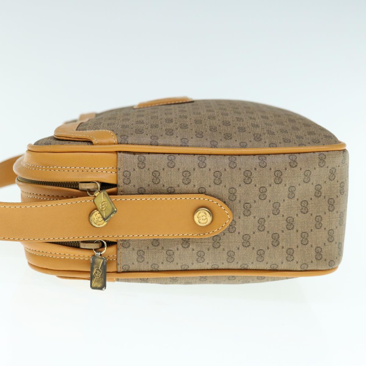 GUCCI Micro GG Supreme Shoulder Bag PVC Leather Beige  th4487