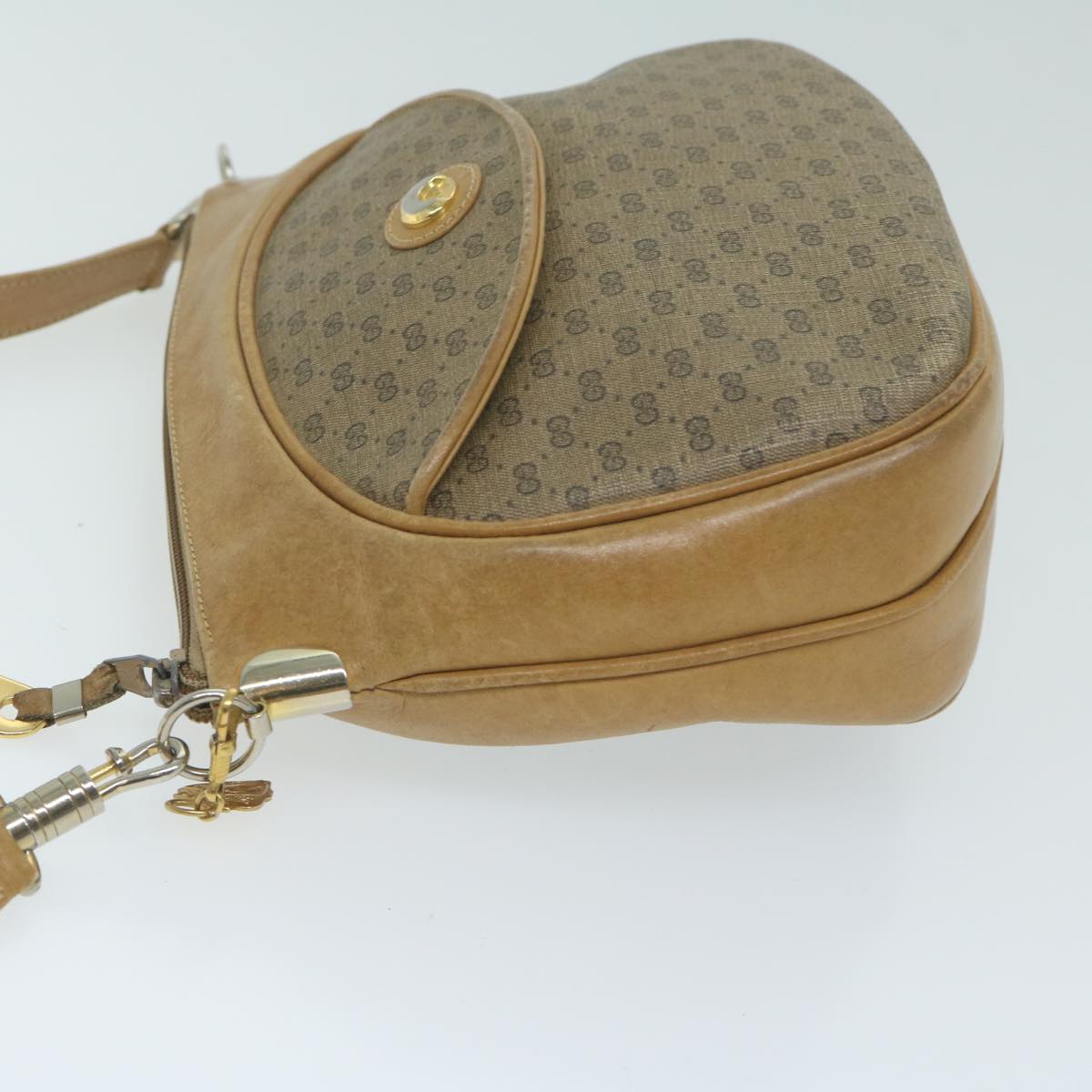 GUCCI Micro GG Supreme Shoulder Bag PVC Leather Beige 001 261 1095  th4494