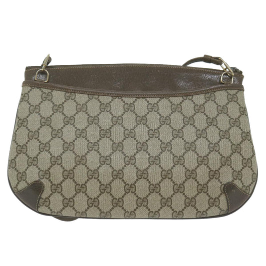 GUCCI GG Supreme Web Sherry Line Shoulder Bag PVC Beige 904 02 026  th4518