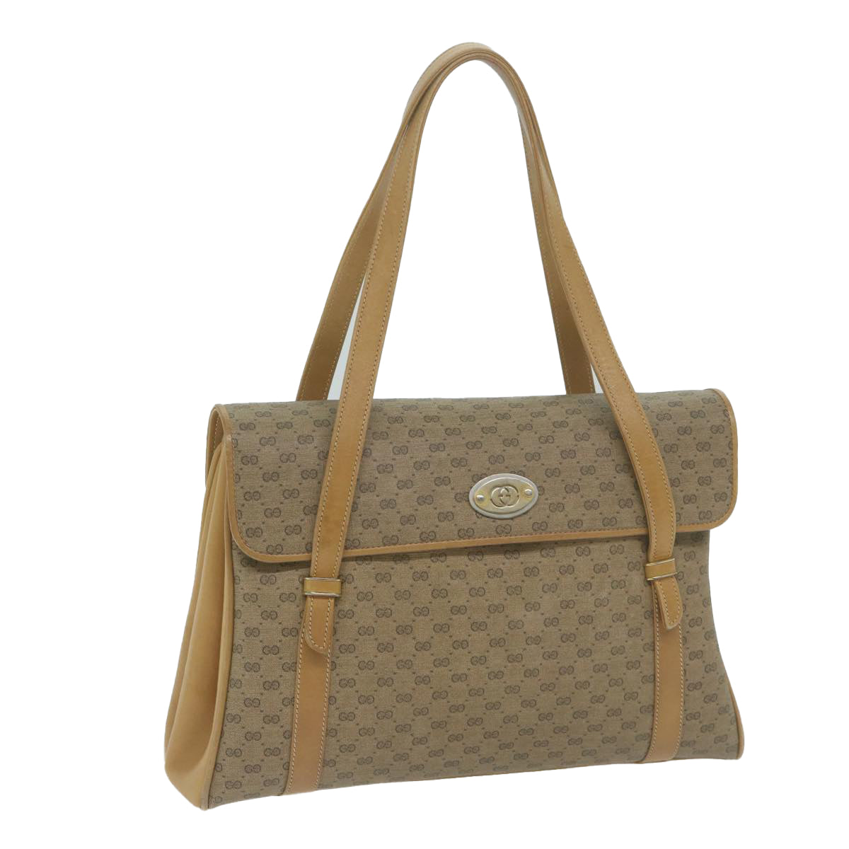 GUCCI Micro GG Supreme Hand Bag PVC Leather Beige 000 46 4857  th4558