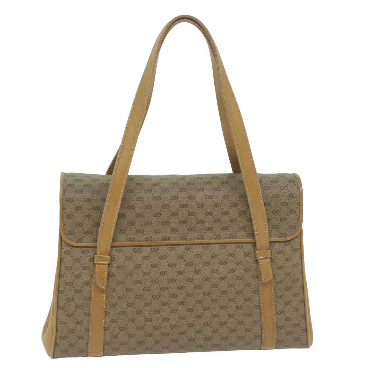 GUCCI Micro GG Supreme Hand Bag PVC Leather Beige 000 46 4857  th4558