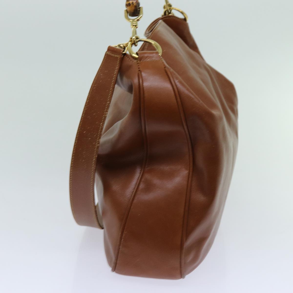 Luxury Gucci Trending 2025 Bamboo Hand Bag Leather 2way Brown 001 7265 1577  th4632