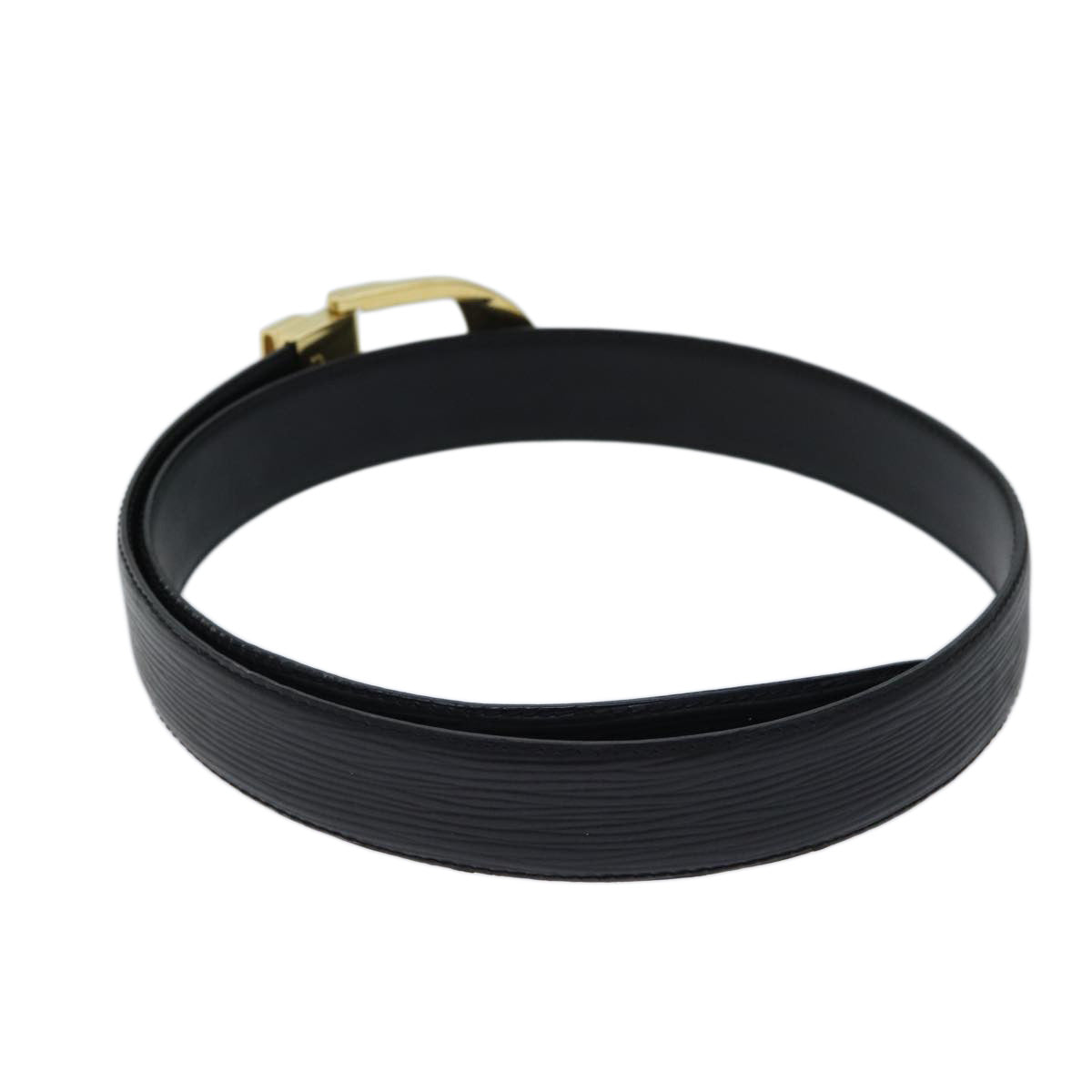 LOUIS VUITTON Epi Belt 85/34 Black LV th4688