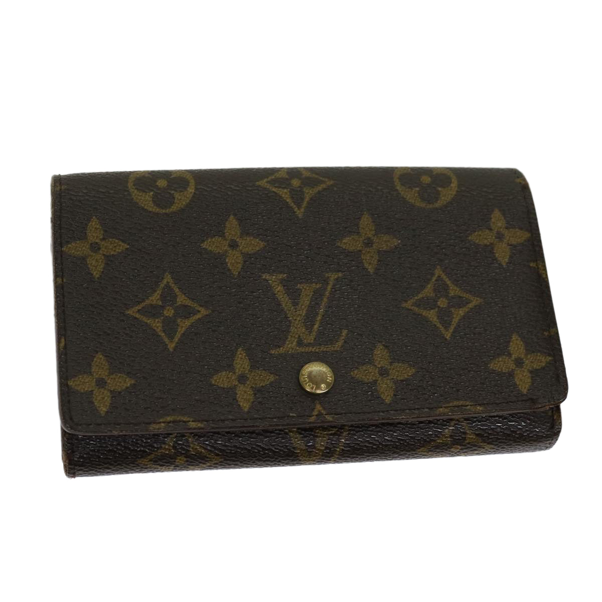 LOUIS VUITTON Monogram Porte Monnaie Billets Tresor Wallet M61730 LV th4715