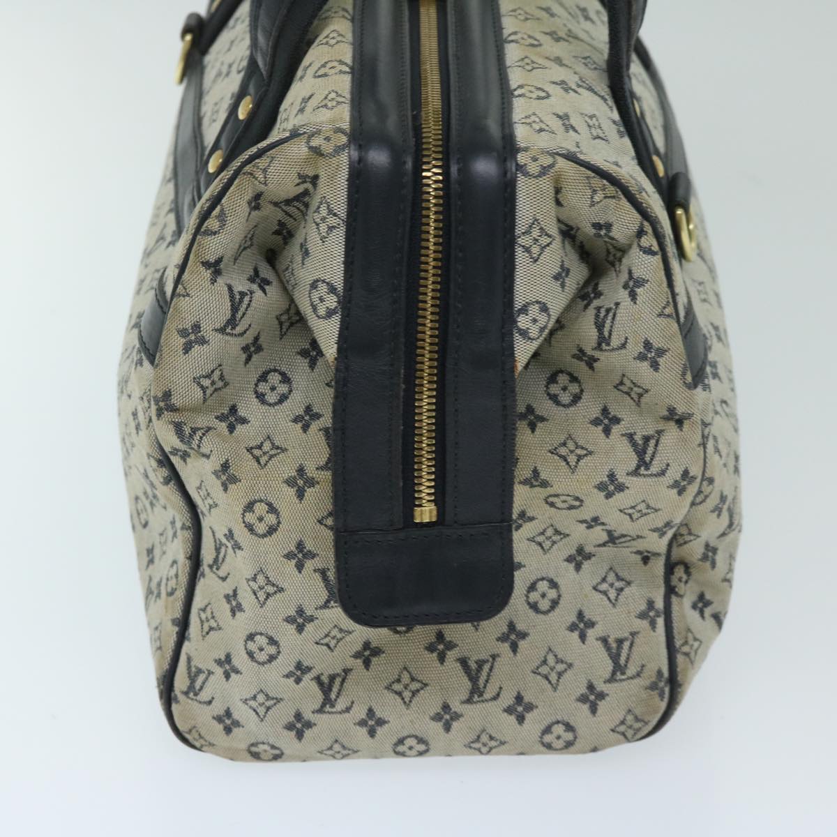 LOUIS VUITTON Monogram Mini Josephine GM Hand Bag Blue M92211 LV th4720