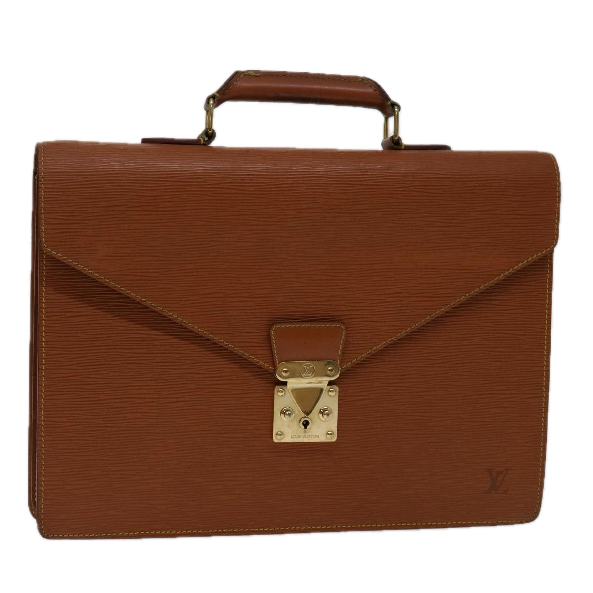 LOUIS VUITTON Epi Serviette Conseiller Briefcase Zipangu Gold M54428 th4741